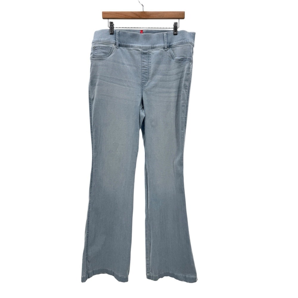 SPANX Women's Pull On Light Wash Retro Flair Jeans Plus Size 1X Stretch Denim‎